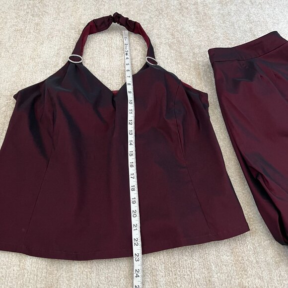 Lane Bryant Venezia Matching Trousers Halter Top Set 18 Plus - Picture 4 of 15